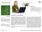 шаблон сайта,цвет зелёный,картинка девушка за кампьютером